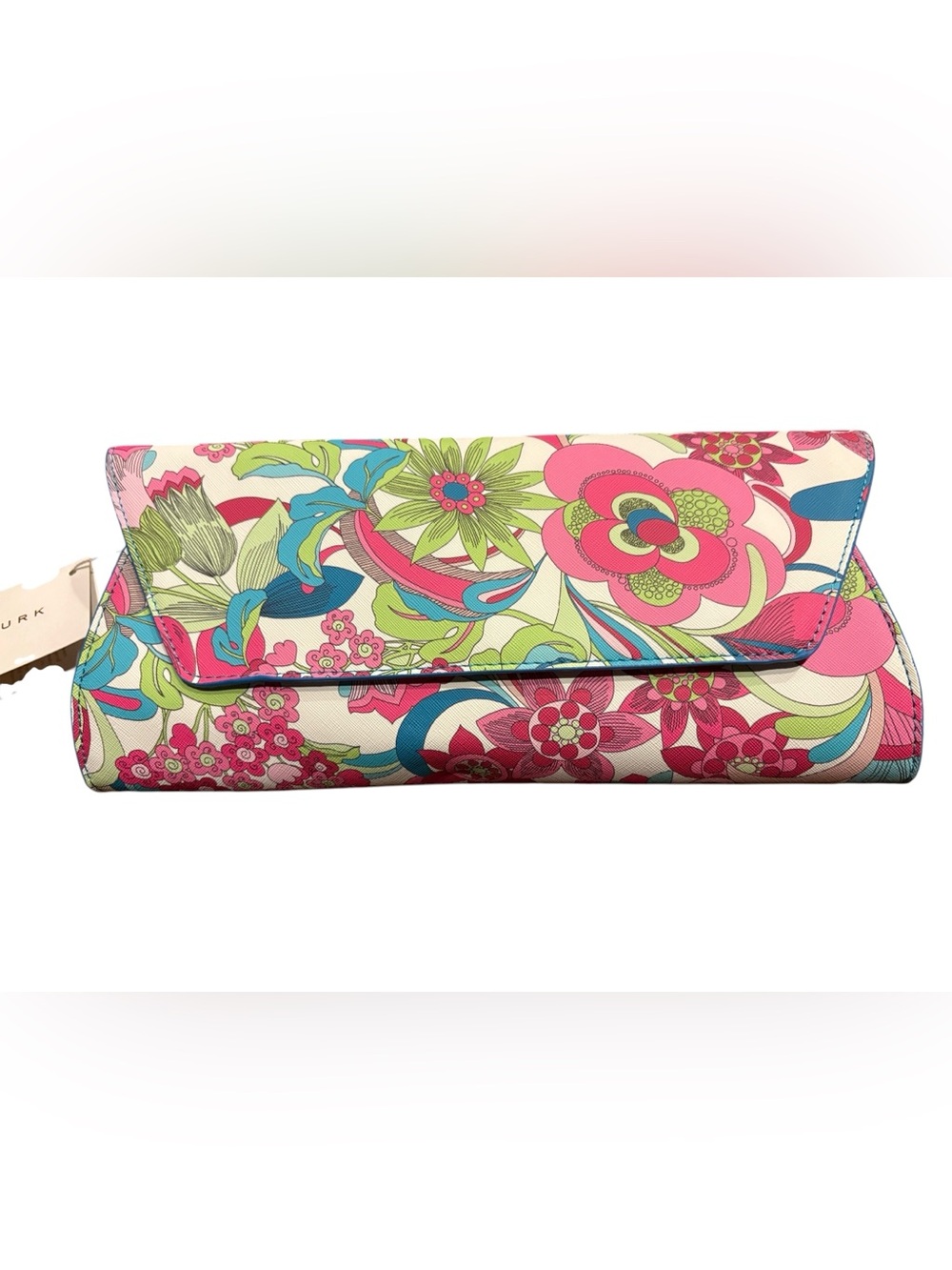 Trina Turk Vegan Leather Summer Floral Clutch NWT
